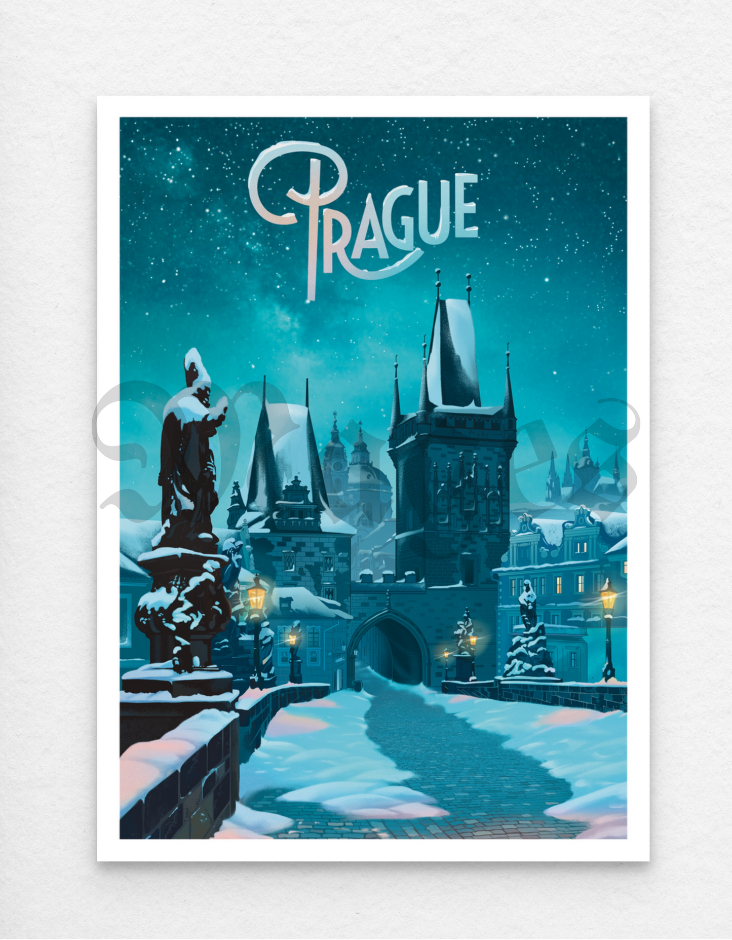 Poster Winter Charles Bridge