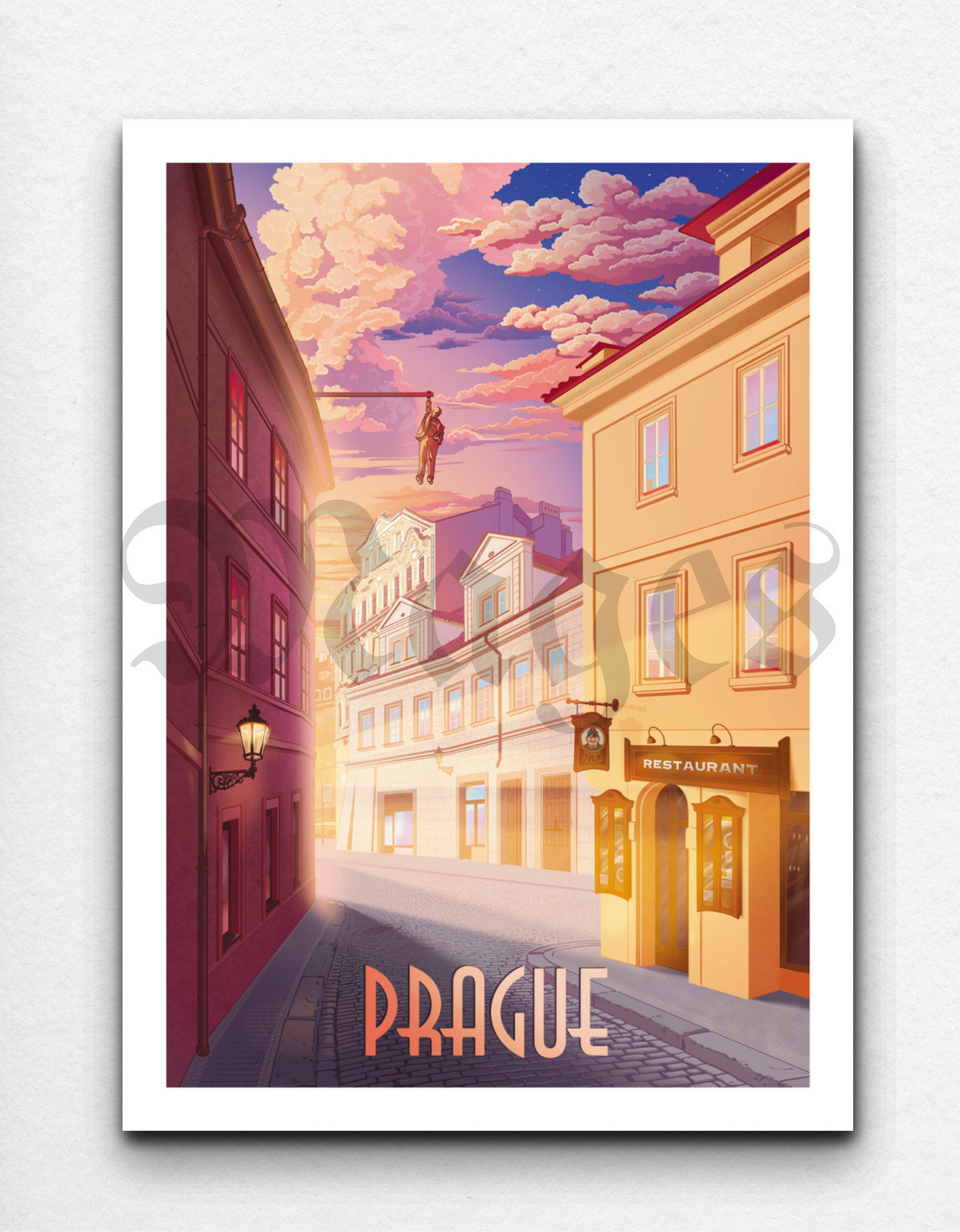 Poster Dawn on Husova Street