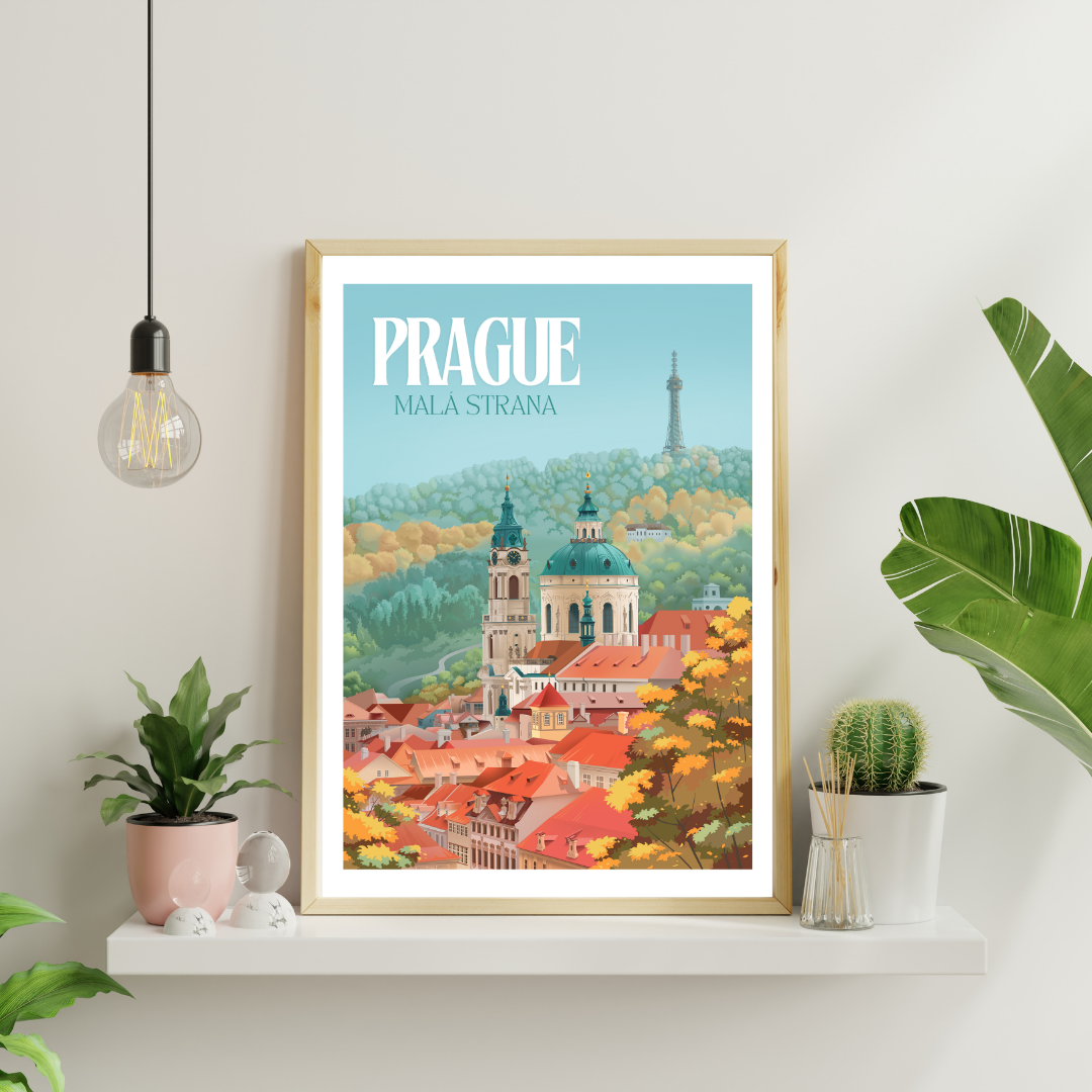 Poster Mala Strana and Petrin Hill