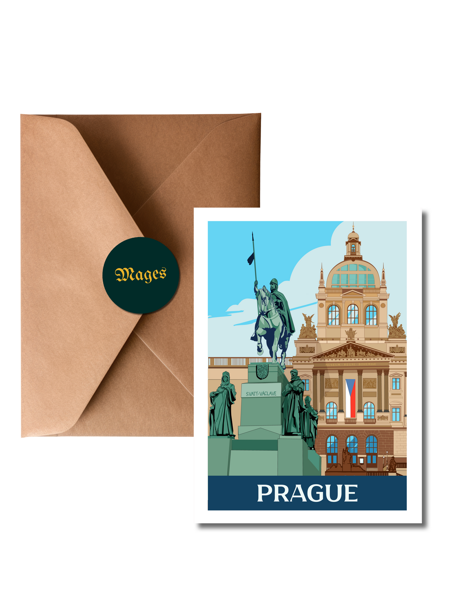 Postcard Wenceslas Square