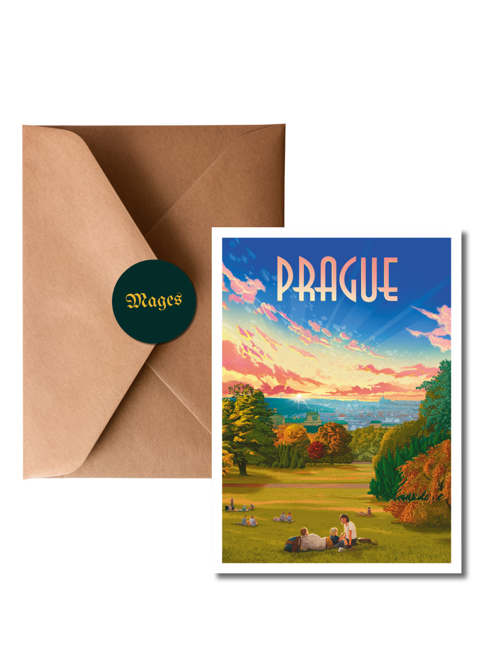 Postcard Riegrovy Sady